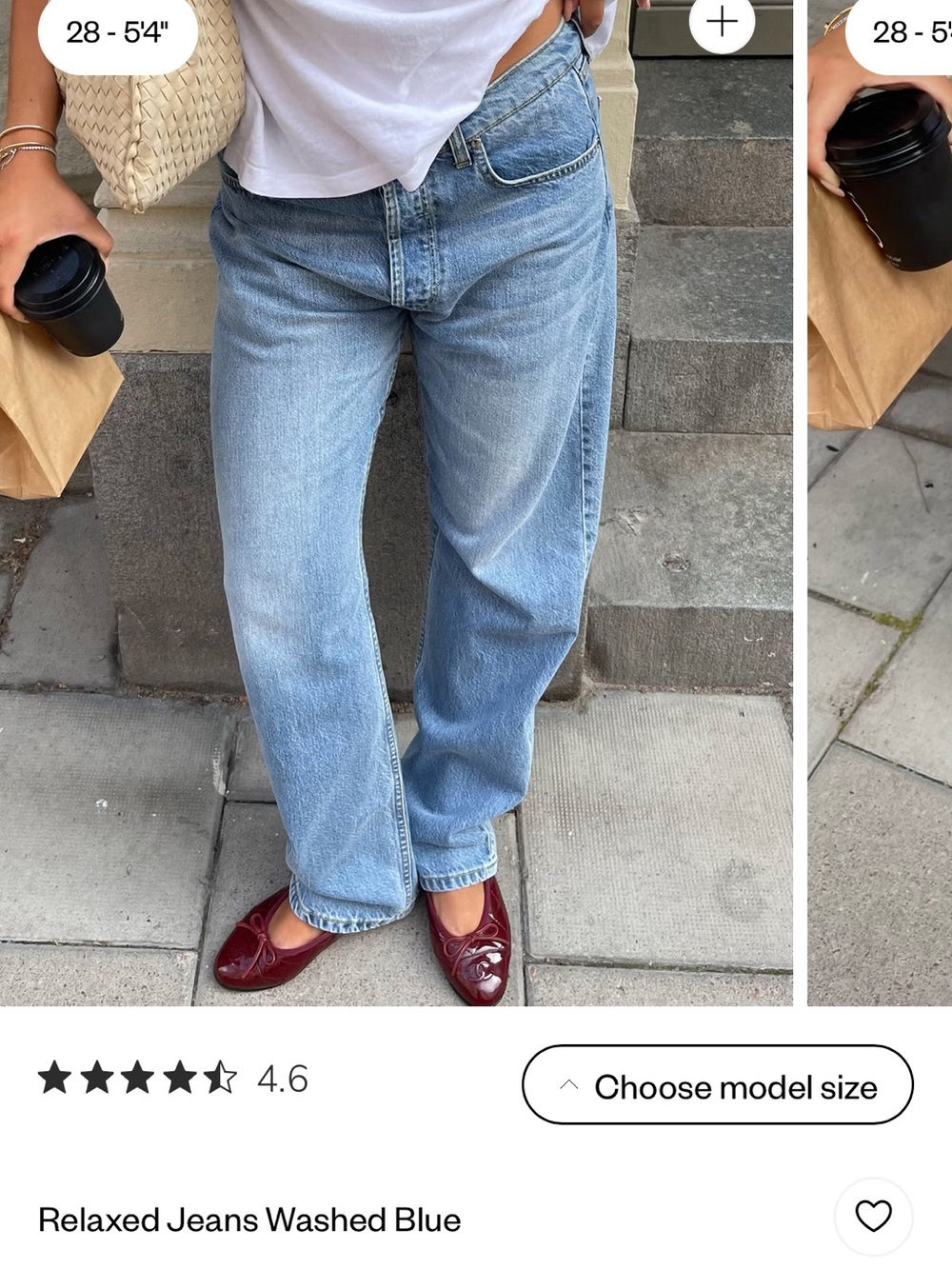 Djerf Avenue Washed Light Blue Straight-Leg Jeans